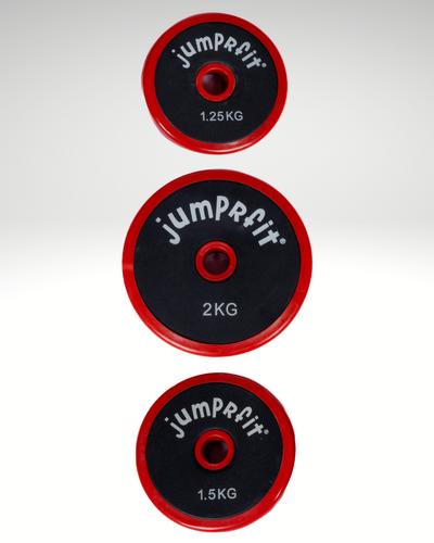 Jumprfit Adjustable Dumbbell and barbell Set - 20 kg (Red)