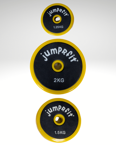 Jumprfit Adjustable Dumbbell and barbell Set - 20 kg (Yellow)
