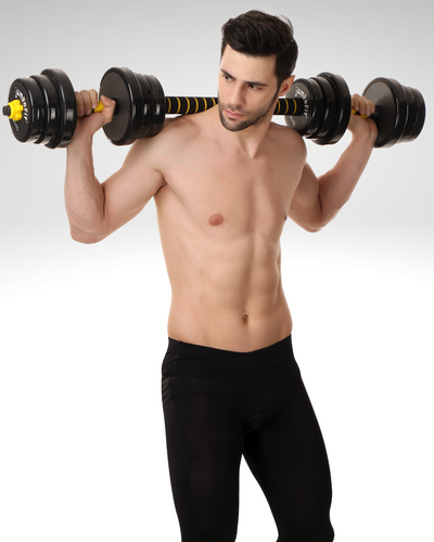 Jumprfit Adjustable Dumbbell and barbell Set - 20 kg (Black)