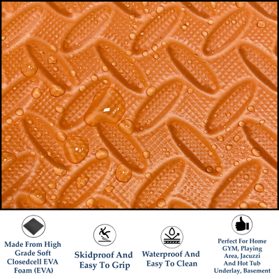Interlocking EVA Floor Mat - Orange, Green, Yellow & Blue (Set of 4pcs.) - 12mm