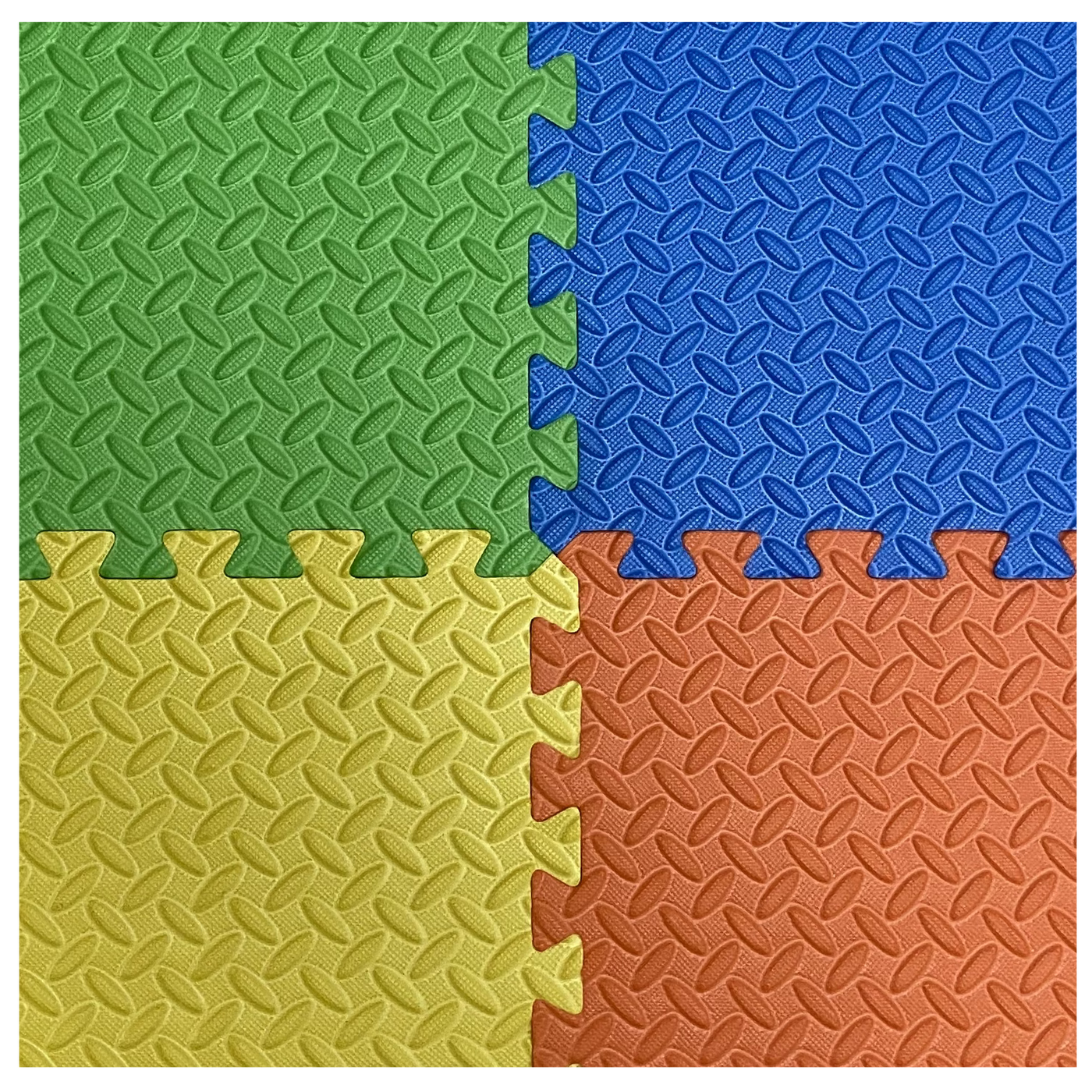 Interlocking EVA Floor Mat - Orange, Green, Yellow & Blue (Set of 4pcs.) - 12mm