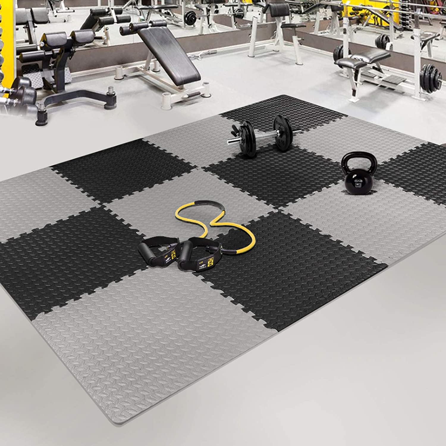 Grey gym hotsell floor mats