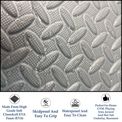 Interlocking EVA Floor Mat - Pink, Grey & White (Set of 6pcs.) - 12mm