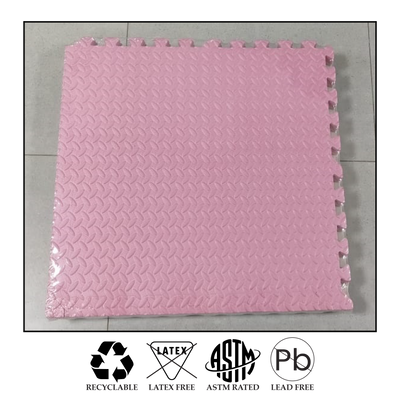 Interlocking EVA Floor Mat - Pink, Grey & White (Set of 6pcs.) - 12mm